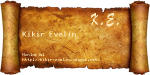 Kikir Evelin névjegykártya